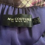 MM Couture  purple plaid tie shoulder‎ sleeveless ruffle blouse medium #MMCT0502 Photo 4