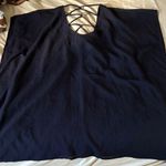 Kona Sol Swim cover up Black Open Back Top Photo 0