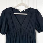 Boden Womens 2 Seersucker Jersey Tea Dress Black Jersey Cotton Cap Sleev… Photo 2