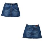 Frye  Denim Skirt WOMENS 18W Blue Stretch A-Line Button Down Cowgirl Western Mini Photo 3