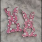 Easter Pink with Bunny Rabbit Cut Out Earrings White Photo 0
