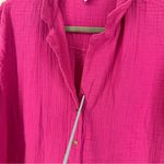 Old Navy  Button Short Sleeve Gauzy Shirt Womens Large Pink Photo 5