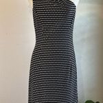 Joseph Ribkoff  Blackc & White Polka Dot Mod One Shoulder Dress Size 4 Photo 0