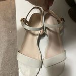 None Elegant Cream Women's block Sandals 7.5 Photo 6