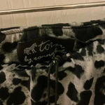 Torn By Ronny Kobo  Ruched Stretchy Bodycon skirt in snow leopard size small nwt Photo 6