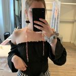 Handmade Pink Beaded Mask Chain Photo 3