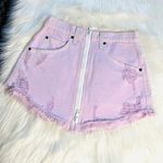 Carmar LF Beatrice Lavender Zipper Denim Skirt Purple Size XS Photo 0