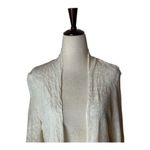 Cut Loose Sweater Women Medium Ivory Textured Open Front Knit Cardigan Boho Photo 3