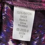 Romans Woman’s 22/24 1X V Neck Tie Back Purple Maxi Dress Geo Print Short Sleeve Size undefined Photo 6