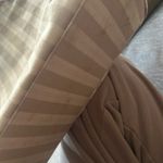 Eddie Bauer  striped canvas tote purse bag leather straps Photo 7