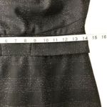 Club Monaco Black & Silver Metallic Sheath Dress Size 4 Square neckline Tailored Photo 8