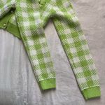São Paulo Green/White Checkered Cropped Cardigan Green Size M Photo 6