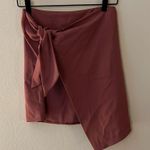Topshop Tie Front Pelmut Skirt in Blush Photo 1