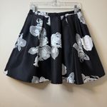 Sequin Hearts Women's Black Floral Pleated Fit & Flare Skirt W/Crinoline Sz 9 # Photo 2