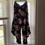 Anthropologie NWT Elevenses ‘Tansy’ ruffle floral silky wide leg pants, size 10 Photo 11
