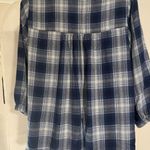 Wrangler Navy and White Plaid Blouse Photo 1