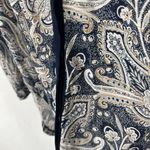 Lucky Brand Printed Woven Mix Top Button Front Navy Size Medium M EUC L1448 Photo 8
