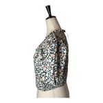 Levi's  Shirt Women Small Black Louise Puff Sleeve Floral‎ Smocked Top NWT Boho Photo 7