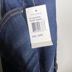 Vigoss Women's Marley Mid Rise Denim Shorts Size 24W Dark Wash Stretch Photo 2