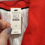 Talbots Blazer 4 Orange Red Career Business Cotton Bright Button Jacket NWT $169 Photo 2