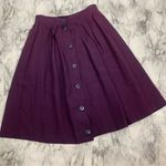 EXPRESS Vintage Button Front Plaid Print Skirt size XS Made in USA red Blue Photo 0