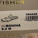 Marc Fisher  Bonina Orange Croc Embossed Sandal, New in Box Photo 3