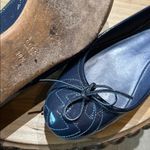 Gucci Vernice Naplak Logo Toe-Cap Ballet Flats Navy Blue Patent Leather 339418 Photo 9