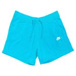 Nike Sportswear Women’s Essential French Terry Shorts Teal W/ White Logo Size M Photo 1