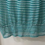 Lane Bryant Teal & White Striped Lightweight Tee, Size 18/20 Photo 2