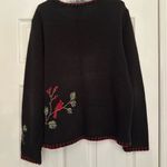Coldwater Creek Vintage 90s  Cardinal Granny Embroidered Winter Cardigan Sweater Photo 1