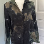Cloth & Stone  x Anthropologie Green Button Up Tie Dye Button Down Shirt Size XS Photo 0