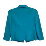 Kasper  Women Green Teal Tuxedo Style Blazer Size 6 Photo 3