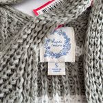 Blue Rain NWT  Small Knitted Top White Gray Crop Top Fall Autumn Spring Summer Photo 3
