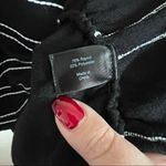 Lane Bryant Black White Scalloped Double Stripped Sweater Photo 6