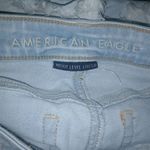American Eagle  2 High Rise Shorty Jeans Light Wash Raw Hem Shorts Photo 1