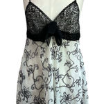 Victoria's Secret Vintage Victoria Secret Gold Lace Babydoll Floral Mini Sheer Slip Dress Sz M Photo 0