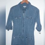 Neiman Marcus 4 Cargo Steel Riveted Denim Shirt Dress NWT Photo 0