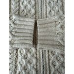Inis Crafts Irish Cream Wool Zip Cable Knit high neck Cardigan size large Photo 4