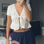 Tie Front White Shirt Photo 0