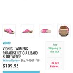 Vionic - WOMENS PARADISE LETICIA LIZARD SLIDE WEDGE Photo 1