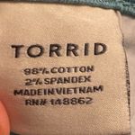 Torrid Distressed Aqua Blue Denim Raw Hem Jean Shorts Size 16 #10808883 Photo 9