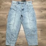 Banana Republic High Rise Utility Barrel Ankle Blue Stretch Jeans Size 32 Photo 0