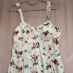 Forever 21 Floral Maxi Dress - White with strawberries, cherries and blueberries Photo 1