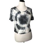 Brandy Melville Brandy Melville Tie Dye Crop Top Ribbed Blue Short Sleeve Women Size One Size Photo 3