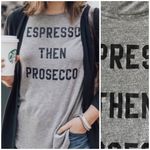 Old Navy Espresso Then Prosecco Gray Graphic Tee, Vintage Wash sz. XS Photo 4