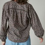 Lucky Brand  Gray Floral Relaxed Button Through Blouse Size XS Photo 1