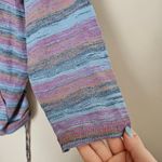 Ruby Rd. Top Knit Striped Petite Blue Purple Orange Pocket Cinched Sides Casual Size undefined Photo 5