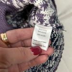 Vintage National Fair Isle cardigan sweater purple and white Women’s Size Medium Photo 7