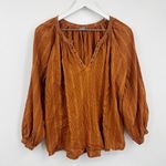 Aerie  Orange Blouse Size Small Boho Photo 0