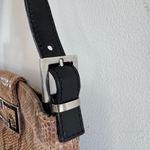 Cecconi Vintage Brown Snakeskin Print Italian Leather Shoulder Bag Photo 2